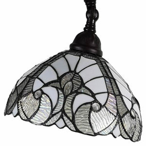 Homeroots 62" Brown Traditional Shaped Floor Lamp With White Stained Glass Bowl Shade  Metal 478087