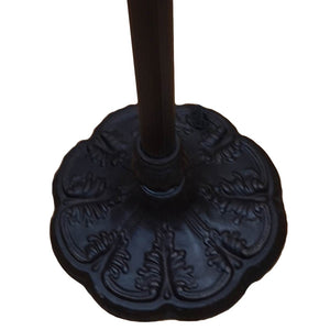 HomeRoots 62" Elegant Brown Torchiere Floor Lamp with Classic Tiffany-Style Dome Shade for Warm Ambient Light 478089