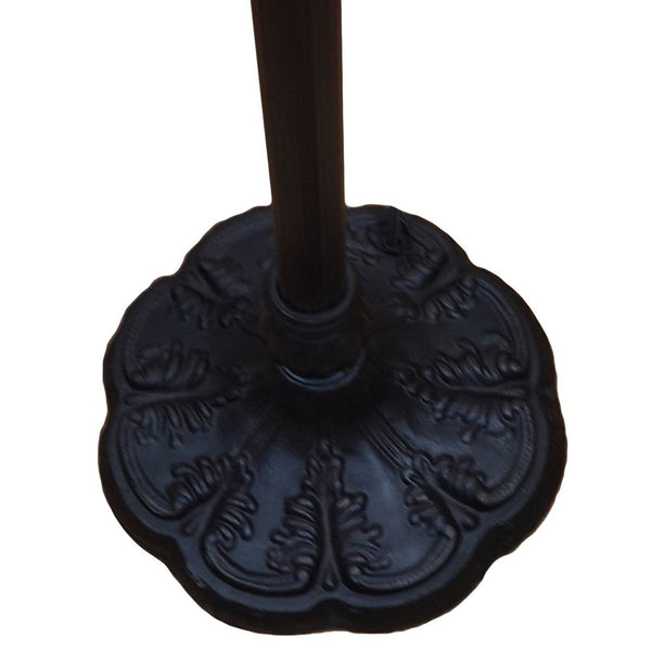 HomeRoots 62" Elegant Brown Torchiere Floor Lamp with Classic Tiffany-Style Dome Shade for Warm Ambient Light 478089