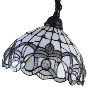 Homeroots 62" Brown Traditional Shaped Floor Lamp With White Stained Glass Bowl Shade  Metal 478094