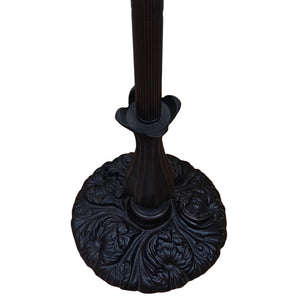 Homeroots 62" Brown Traditional Shaped Floor Lamp With White Stained Glass Bowl Shade  Metal 478094