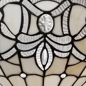 Homeroots 72" Brown Traditional Shaped Floor Lamp With Brown Stained Glass Bowl Shade  Metal 478095