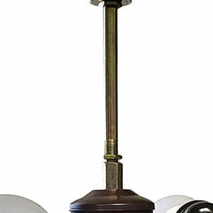 Homeroots 22" Dark Brown Metal Two Light Candlestick Table Lamp With Ivory Shade   478115