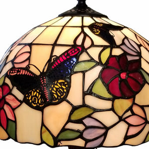 Homeroots 19" Dark Brown Metal Candlestick Table Lamp With Red And Black Dome Shade   478118