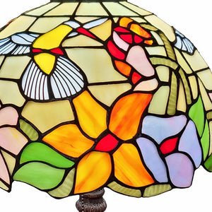 Homeroots 19" Dark Brown Metal Candlestick Table Lamp With Ivory Dome Shade   478129