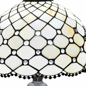 Homeroots 19" Dark Brown Metal Candlestick Table Lamp With White Dome Shade   478130