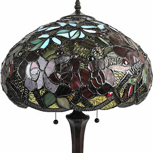 Homeroots 24" Dark Brown Metal Two Light Candlestick Table Lamp With Red Dome Shade   478132