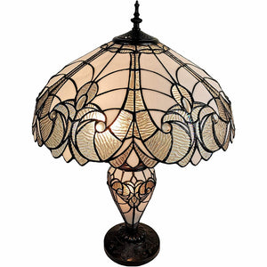 HomeRoots 27" Dark Brown Metal Candlestick Table Lamp with Beige Shade – Vintage Elegance for Any Room 478133