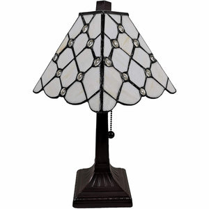 Homeroots 15" Dark Brown Metal Candlestick Table Lamp With White Empire Shade   478138