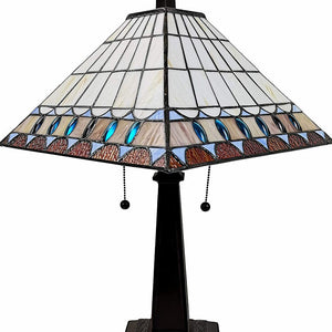 Homeroots 22" Dark Brown Metal Two Light Candlestick Table Lamp With Off White Empire Shade   478140