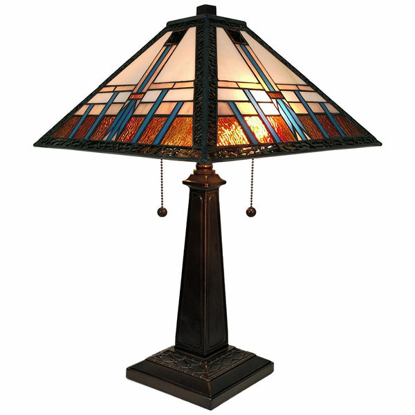 Homeroots 22" Dark Brown Metal Two Light Candlestick Table Lamp With Off White Empire Shade   478141