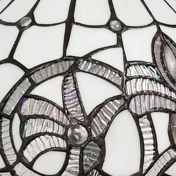 Homeroots 19" Dark Brown Metal Candlestick Table Lamp With White Dome Shade   478149