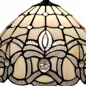 Homeroots 19" Dark Brown Metal Candlestick Table Lamp With White Dome Shade   478149