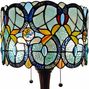 Homeroots 22" Dark Brown Metal Two Light Candlestick Table Lamp With Green Shade   478150