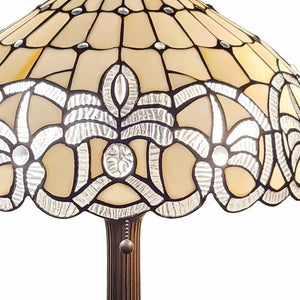 Homeroots 23" Dark Brown Metal Two Light Candlestick Table Lamp With White Shade   478154