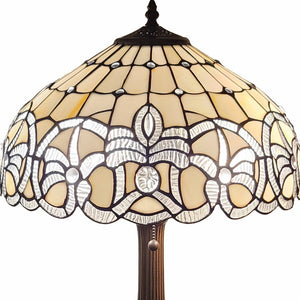 Homeroots 23" Dark Brown Metal Two Light Candlestick Table Lamp With White Shade   478154