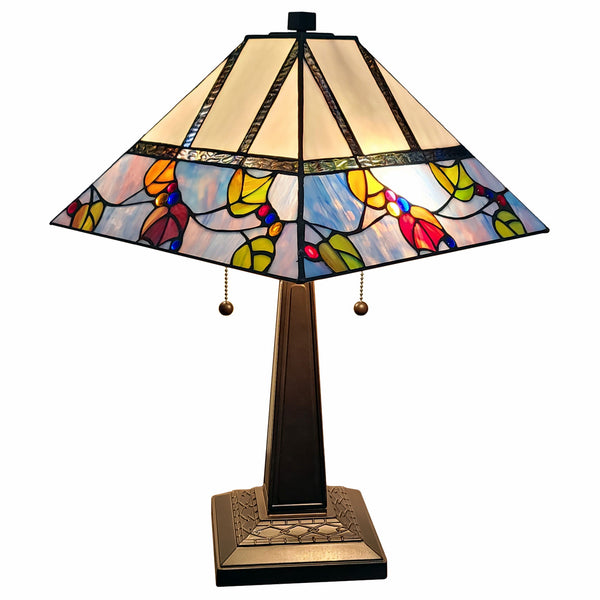 Homeroots 22" Dark Brown Metal Two Light Candlestick Table Lamp With White Shade   478155