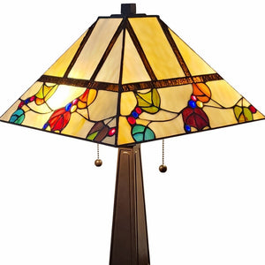 HomeRoots 22" Elegant Dark Brown Metal Candlestick Table Lamp with White Shade for Living Room & Bedroom 478156