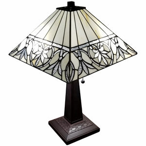 HomeRoots 22" Elegant Dark Brown Metal Two-Light Candlestick Table Lamp with Vintage White Shade Design 478157