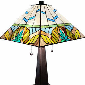 HomeRoots 22" Dark Brown Metal Candlestick Table Lamp with Dual Light Control & Elegant White Shade 478158