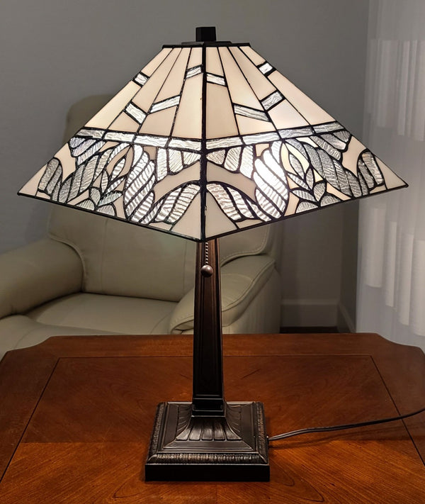 HomeRoots 22" Dark Brown Metal Candlestick Table Lamp with White Shade – Elegant, Versatile Lighting for Home 478159
