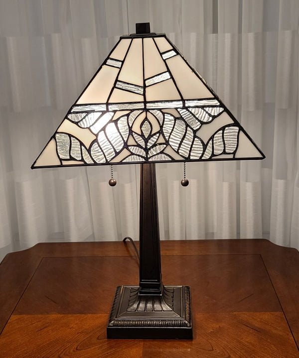 HomeRoots 22" Dark Brown Metal Candlestick Table Lamp with White Shade – Elegant, Versatile Lighting for Home 478159
