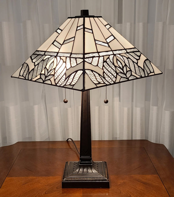 HomeRoots 22" Dark Brown Metal Candlestick Table Lamp with White Shade – Elegant, Versatile Lighting for Home 478159