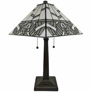 HomeRoots 22" Dark Brown Metal Candlestick Table Lamp with White Shade – Elegant, Versatile Lighting for Home 478159