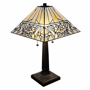 HomeRoots 22" Dark Brown Metal Candlestick Table Lamp with Dual Lights & White Shade for Cozy Ambience 478160