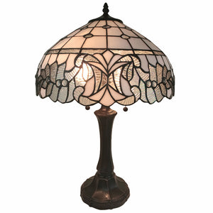 HomeRoots 23" Elegant Dark Brown Metal Two-Light Candlestick Table Lamp with White Shade for Timeless Style 478166