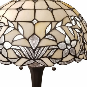 Homeroots 23" Dark Brown Metal Two Light Candlestick Table Lamp With White Shade   478168