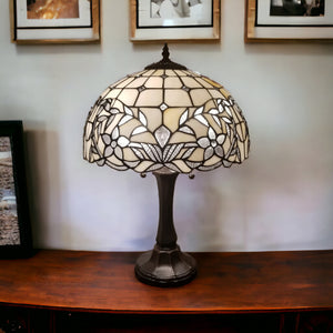 Homeroots 23" Dark Brown Metal Two Light Candlestick Table Lamp With White Shade   478168