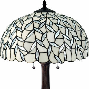 Homeroots 23" Dark Brown Metal Two Light Candlestick Table Lamp With White Shade   478169