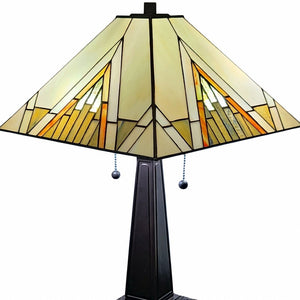 HomeRoots 22" Dark Brown Metal Two-Light Candlestick Table Lamp with Beige Shade for Vintage Charm & Style 478173