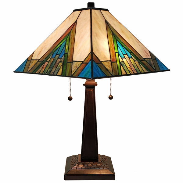 Homeroots 22" Dark Brown Metal Two Light Candlestick Table Lamp With Beige Shade   478174