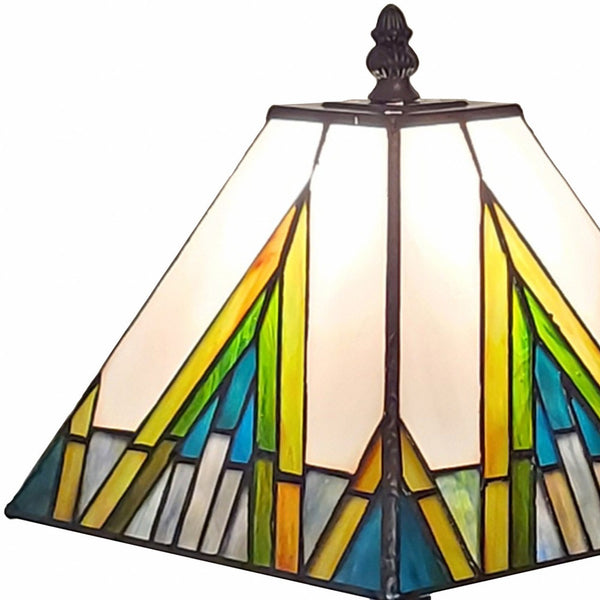 Homeroots 15" Dark Brown Metal Candlestick Table Lamp With Beige Shade   478177