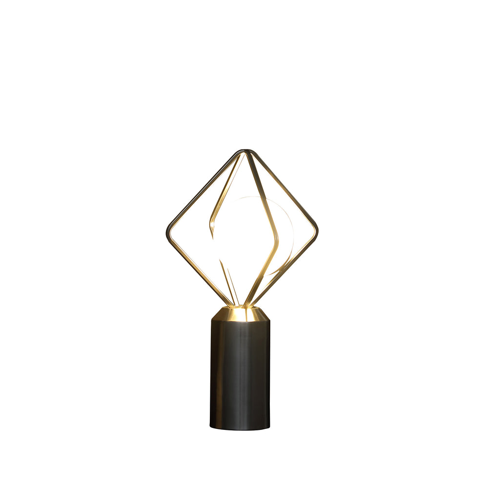 Homeroots 20" Silver Geometric Pedestal Contemporary Table Or Desk  Lamp   478184