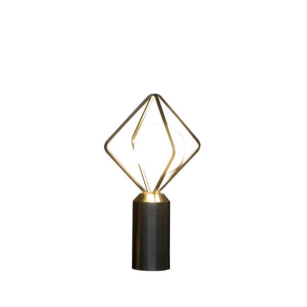 Homeroots 20" Silver Geometric Pedestal Contemporary Table Or Desk  Lamp   478184