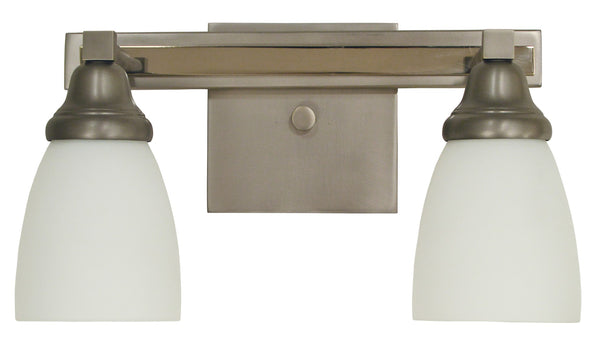 Framburg 2-light Elegant Mercer Sconce - Handcrafted U.S. Design With Sturdy Metal Components For Lasting Style Satin Pewter With Polished Nickel Metal 4782 Sp/Pn
