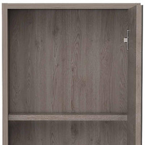 18 Inch Wood Floating Bathroom Vanity with Double Doors and Mirrored Medicine Cabinet