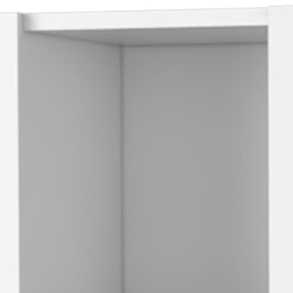HomeRoots 59" White Wall-Mounted Accent Cabinet with Four Doors, Modern Storage Solution for Stylish Spaces 478212