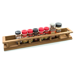 Homeroots Wall Mounted 23.50 " Wood Spice Rack  Wood 478230