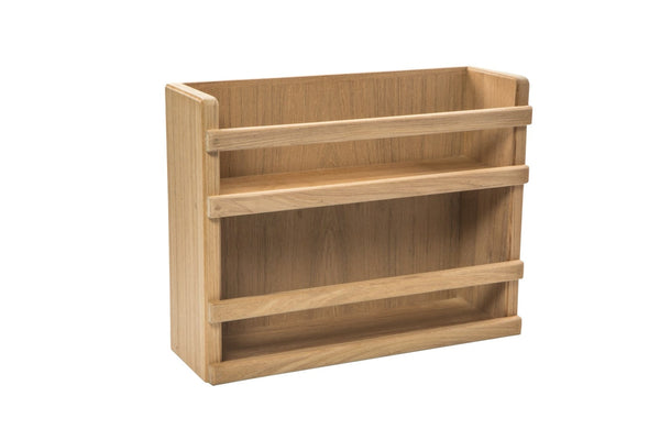 Homeroots Wall Mounted 13.13 " Wood Spice Rack  Wood 478231