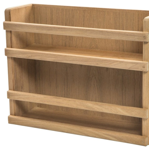 Homeroots Wall Mounted 13.13 " Wood Spice Rack  Wood 478231
