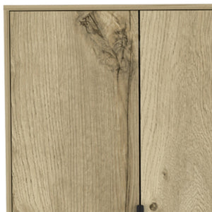 HomeRoots 74" Oak Wood Combo Dresser with Drawer and Cabinet - Stylish Storage Solution for Any Space 478242