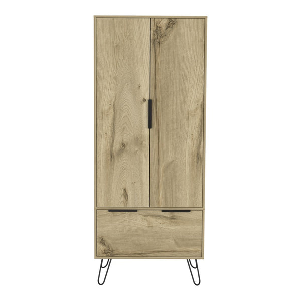 HomeRoots 74" Oak Wood Combo Dresser with Drawer and Cabinet - Stylish Storage Solution for Any Space 478242