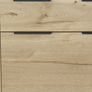 Homeroots 47" Brown And Black Four Drawer Double Dresser  Manufactured Wood 478260