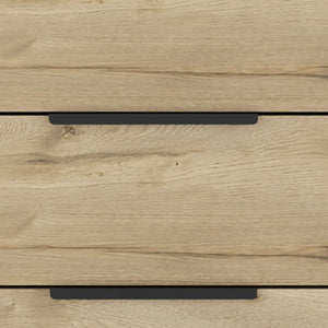 Homeroots 18" Brown And Black Three Drawer Standard Chest  Manufactured Wood 478262