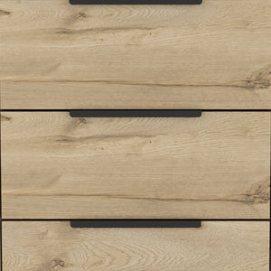 Homeroots 18" Brown And Black Three Drawer Standard Chest  Manufactured Wood 478262