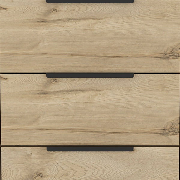 Homeroots 18" Brown And Black Three Drawer Standard Chest  Manufactured Wood 478262